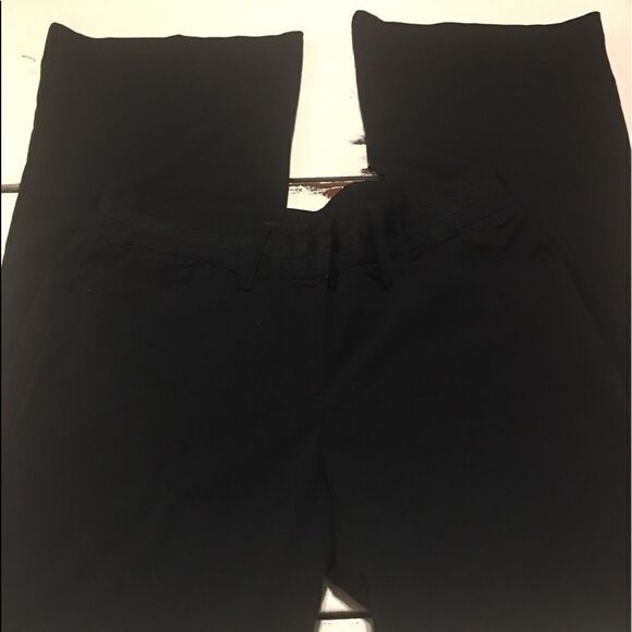 Daisy Fuentes size 2P wide leg black dress pants lace belt band - Picture 4 of 6